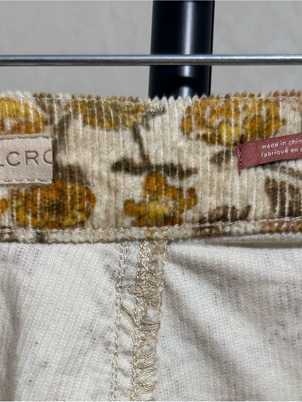 Pilcro The Icon Floral Corduroy Flare Pants Size 32 NWT Anthropologie $140 - Picture 3 of 15